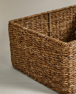 Zara Home Корзина из морской травы, цвет коричневый, 30 см