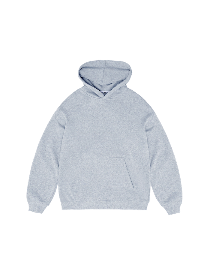 Худи оверсайз без начеса (серый меланж)