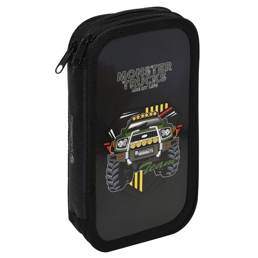 Пенал 2 отделения 190х105 Schoolformat Monster Truck, софттач