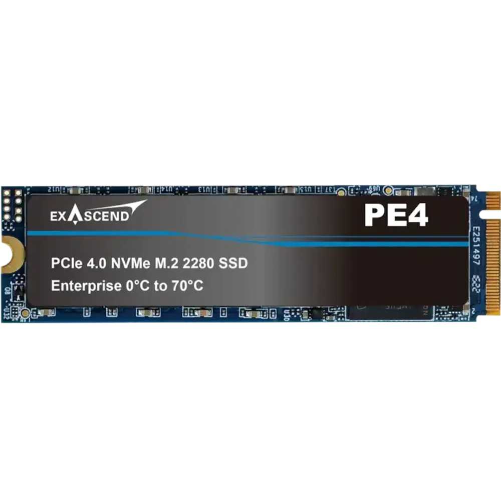 Твердотельный накопитель SSD 7680Gb, M.2 2280, Exascend PE4, 3D TLC, PCIe4.0, TBW 8000, R2200/W2200