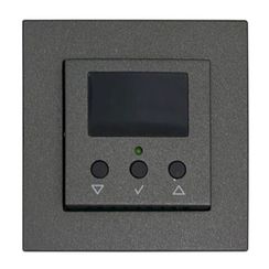 Терморегулятор комнатный Экосвет-200 для внутрипольных конвекторов с вентилятором, антрацит