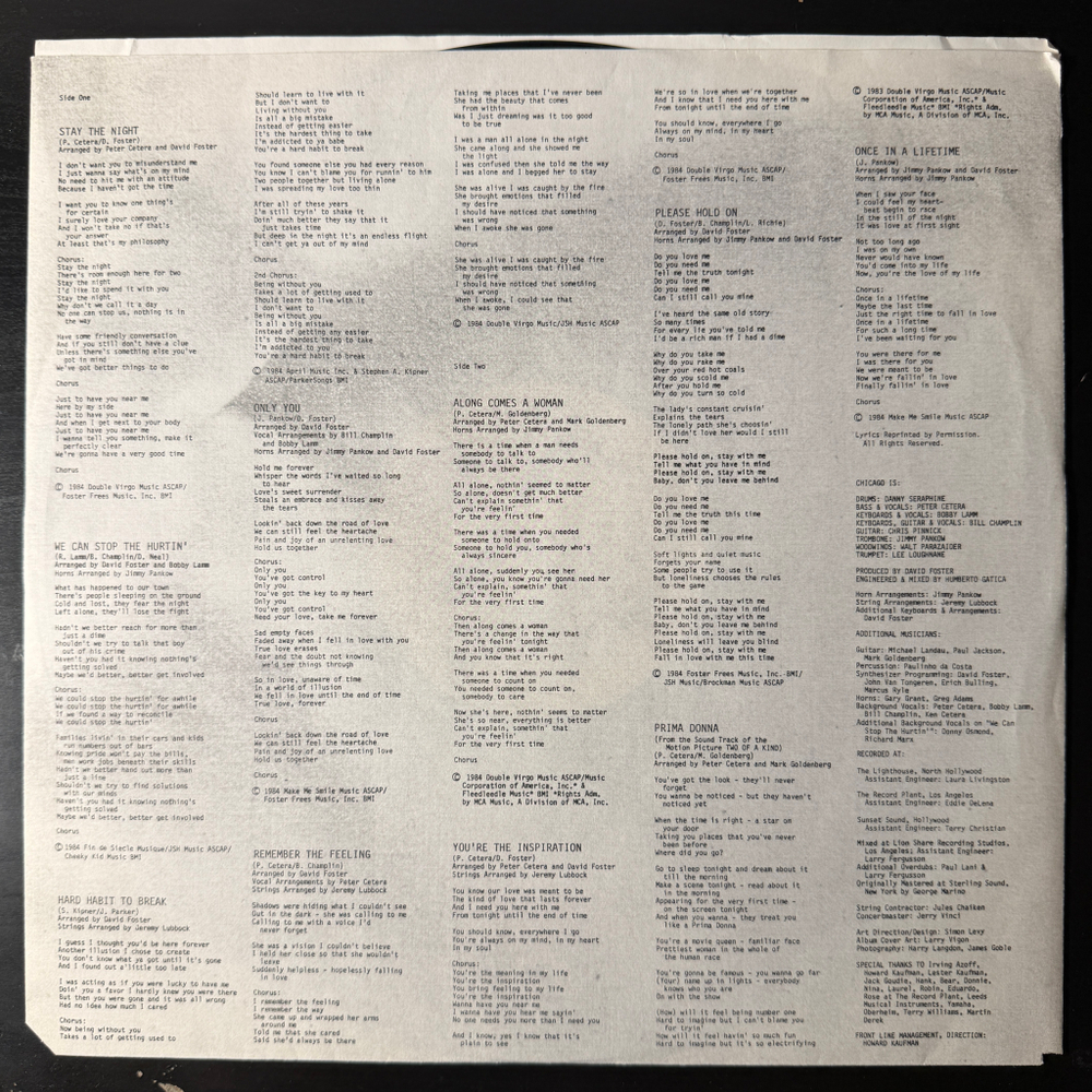 Chicago ‎– Chicago 17 (США 1984г.)