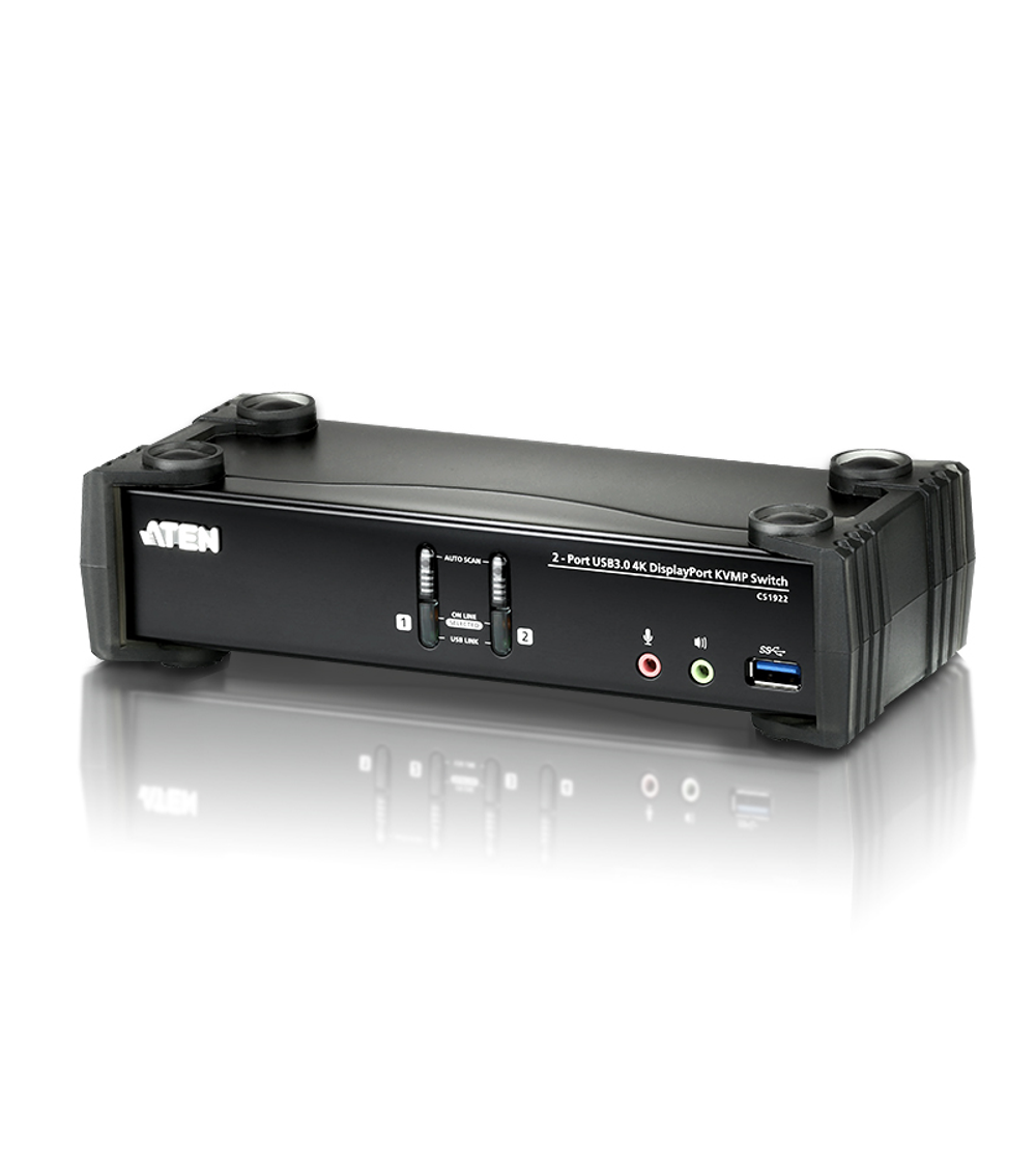 Квм переключатель ATEN 2-Port USB 3.0 4K DisplayPort KVMP™ Switch (Cables included)