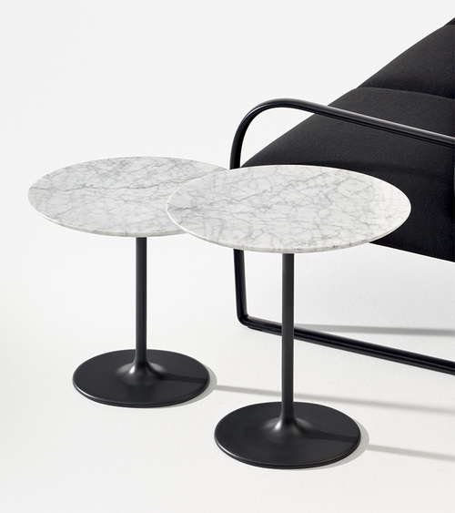 Столик Dizzie ARPER сталь/мрамор black,white 540х470х430h