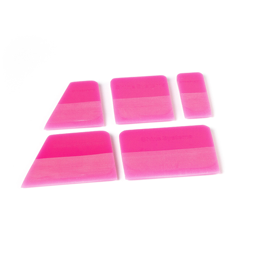 Shine Systems Набор из розовых ракелей различной формы и размера, твердость 90А 5 шт./упак