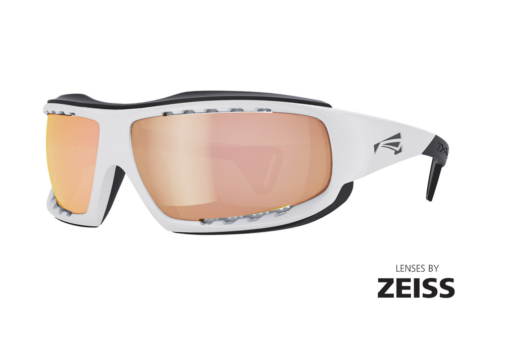 Спортивные очки LiP Typhoon / Gloss White - Black / Zeiss/ PA Polarized / Rose Gold Lens