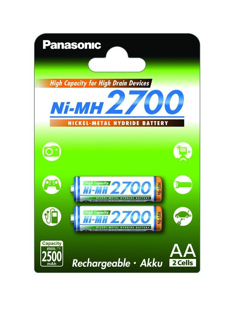 Аккумулятор Panasonic BK-3HGAE/2BE 2700 mAh 2шт AA