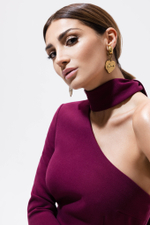 midi dress with a choker
