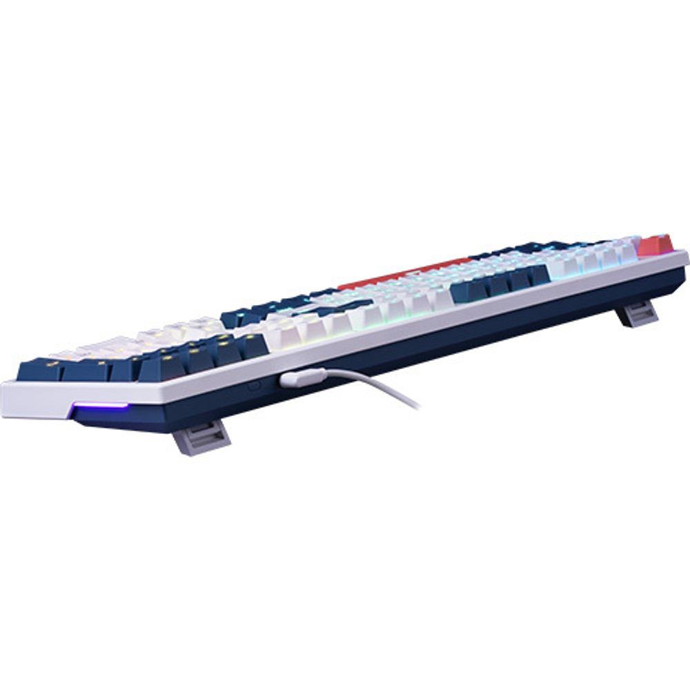 Механическая клавиатура Defender Whisper, бел-син-оранж., тихая