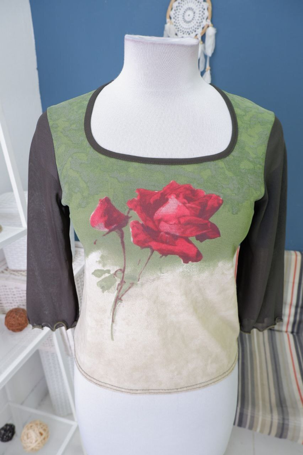 Блузка Street One с принтом 44 размер