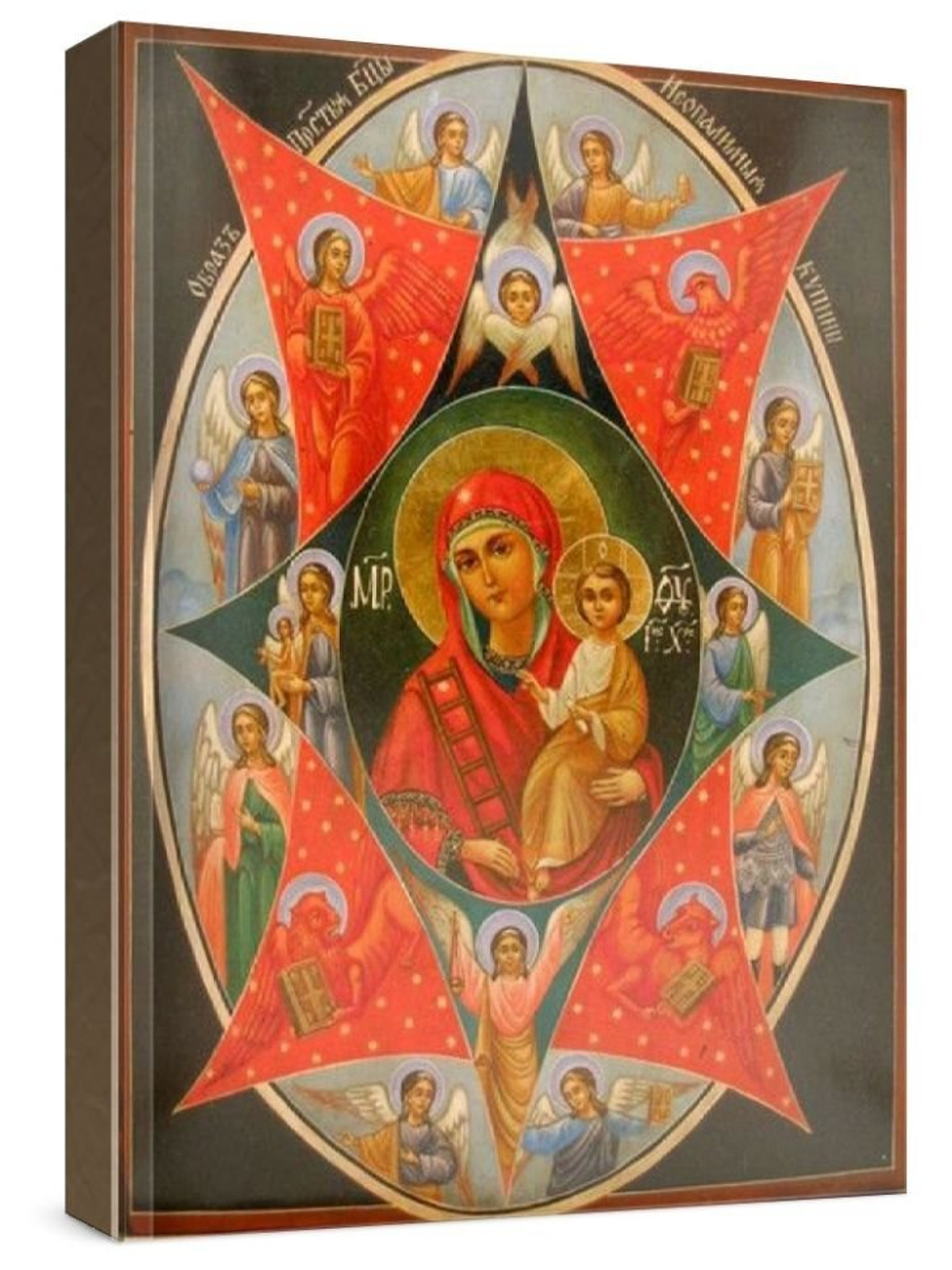 Неопалимая купина (рукописная икона)