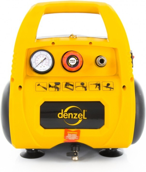 Компрессор воздушный безмасляный 1,1кв, 180 л/мин, 6л Дензел