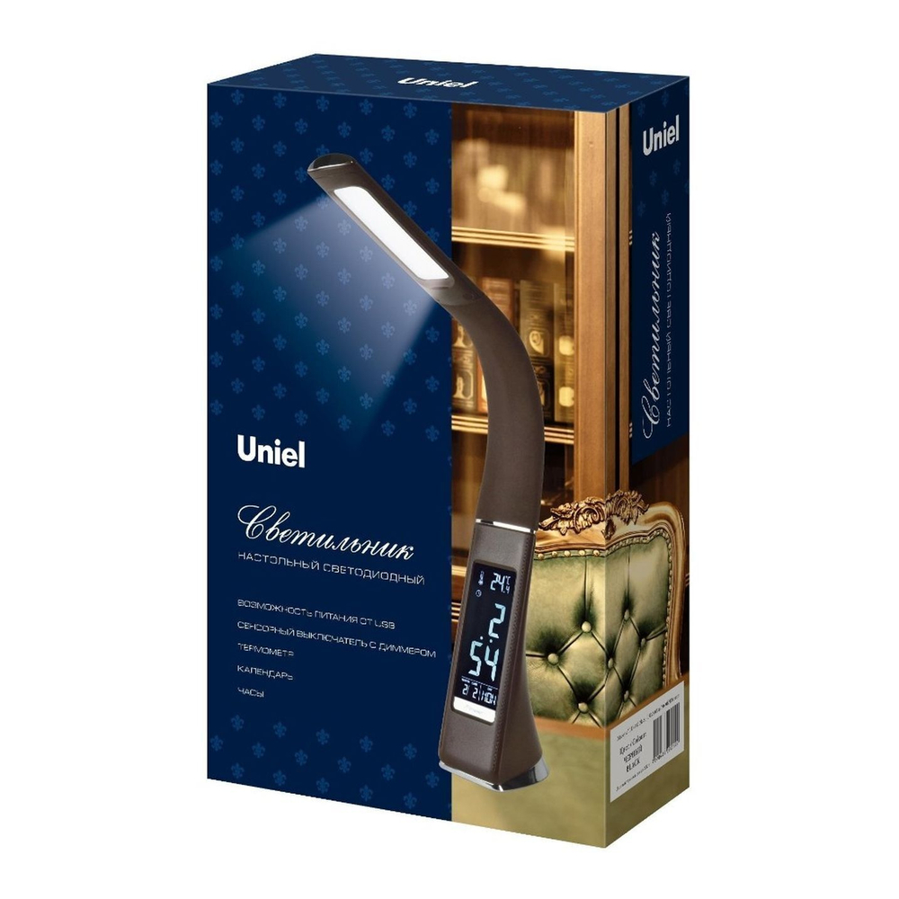 Светильник настольный LED, 5 Вт, черный, абажур черный, Uniel, TLD-542 Black, UL-00001816