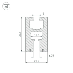 Профиль EX-2000 (Arlight, Алюминий) 013208