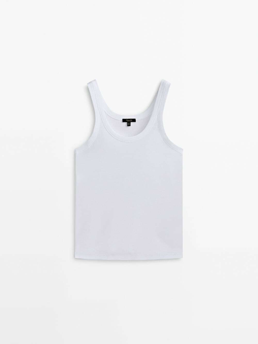 Massimo Dutti Топ из 100% хлопка с бретелями, белый