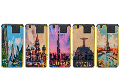 Зажигалки "Oney" JM-19(03) метал.Джет пламя Вокруг света 25шт*20бл/500