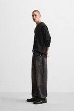 Джинсы baggy fit с декоративной строчкой