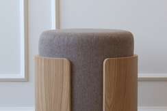 Пуф Lagom (капучино твид, натуральный дуб)