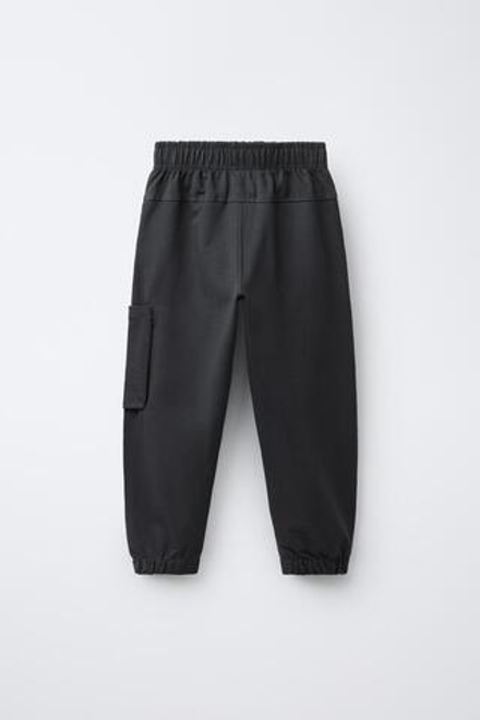 ZARA БРЮКИ-КАРГО ИЗ МЯГКОЙ ТКАНИ, АНТРАЦИТОВО-СЕРЫЙ