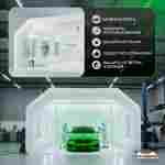 Надувной бокс для покраски автомобиля «Покрасбокс» 8х6х4 м — из ПВХ, белый