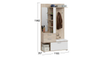 Прихожая с зеркалом комплект мебели Дуб Сонома/Белый (поры дерева) 164х36х200 см