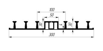 Гидрошпонка EPDM Гидроконтур ОДР-300К40