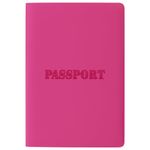 Обложка для паспорта STAFF, мягкий полиуретан, "ПАСПОРТ", розовая, 237605