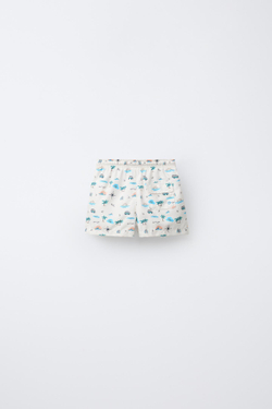 ZARA ПЛАВКИ ИЗ ТКАНИ С ПРИНТОМ, ПЕСОЧНЫЙ