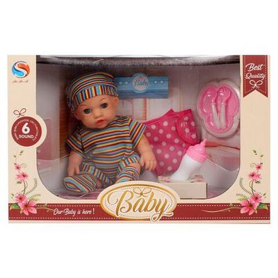 Пупс озвуч. 30см Мой малыш, пьет, писает, с аксесс. коробка 200625687