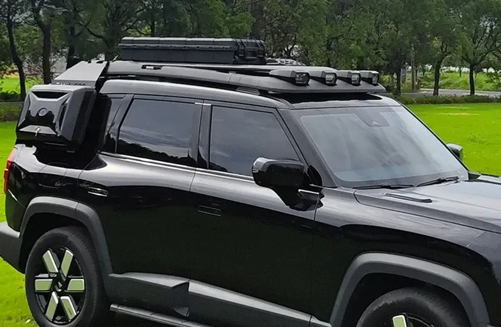 Платформа на крышу с боковой лестницей для Changan Deepal G318 2024+ багажник на крышу боковой ящик