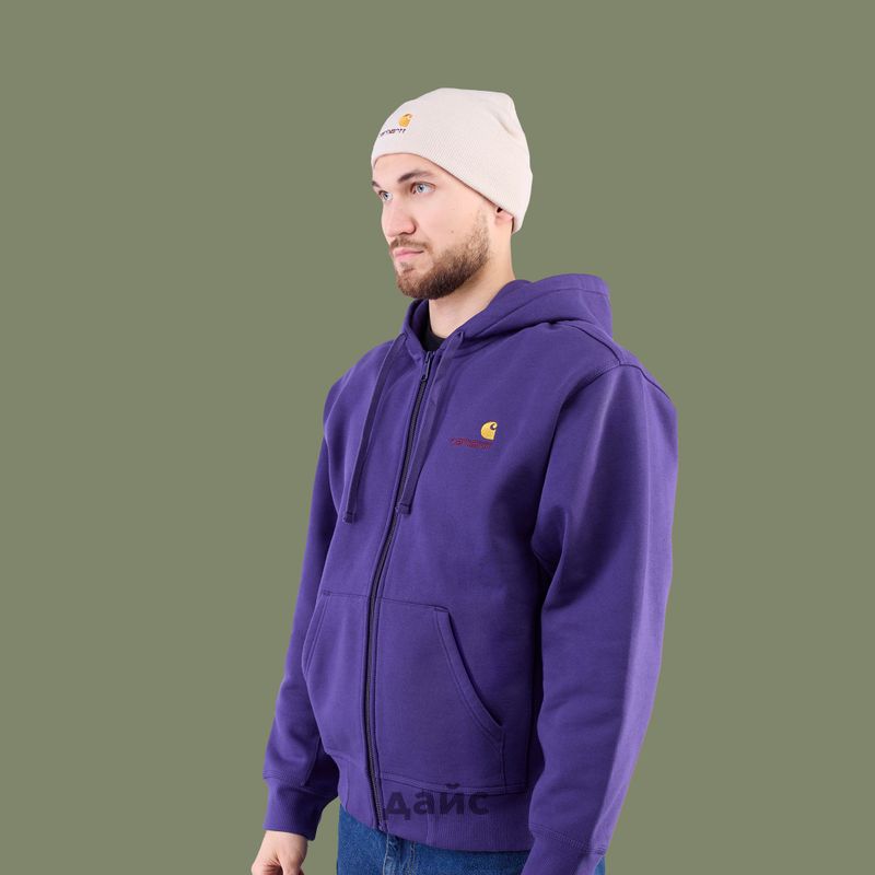 Шапка Carhartt WIP American Script Beanie артикул:I034235_moonbeam - купить в магазине Дайс