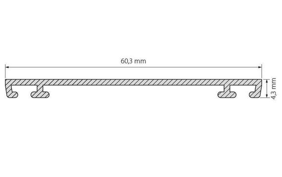 Профиль Arlight PHS-3X-Base-H4.3-2000 Anod 019869