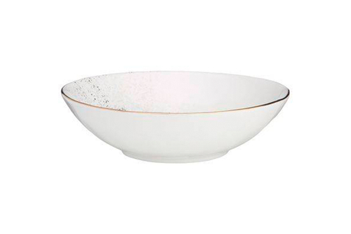 263-1082 Салатник "Bronco Gold" белый с золотом, 22*6 см