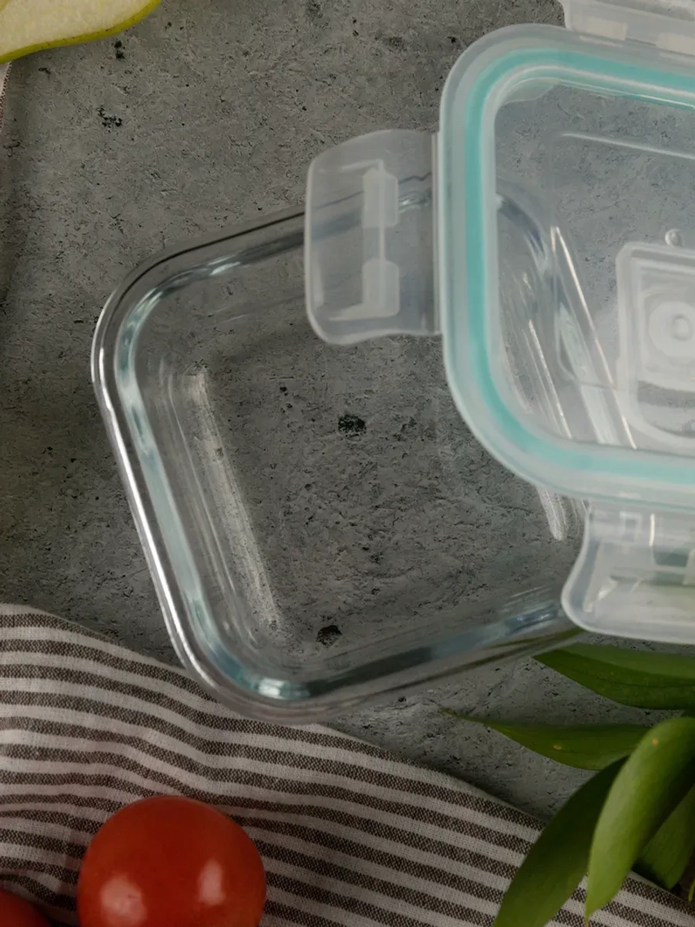 Контейнеры для еды стеклянные, 3 шт, с крышкой, герметичные