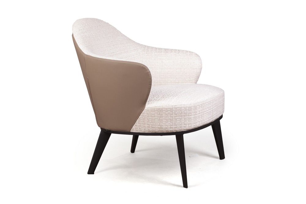 Лаунж кресло Leslie рогожка комби бежевый