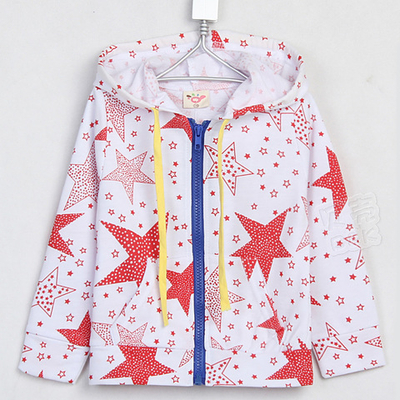 Худи детское на молнии с принтами звезд