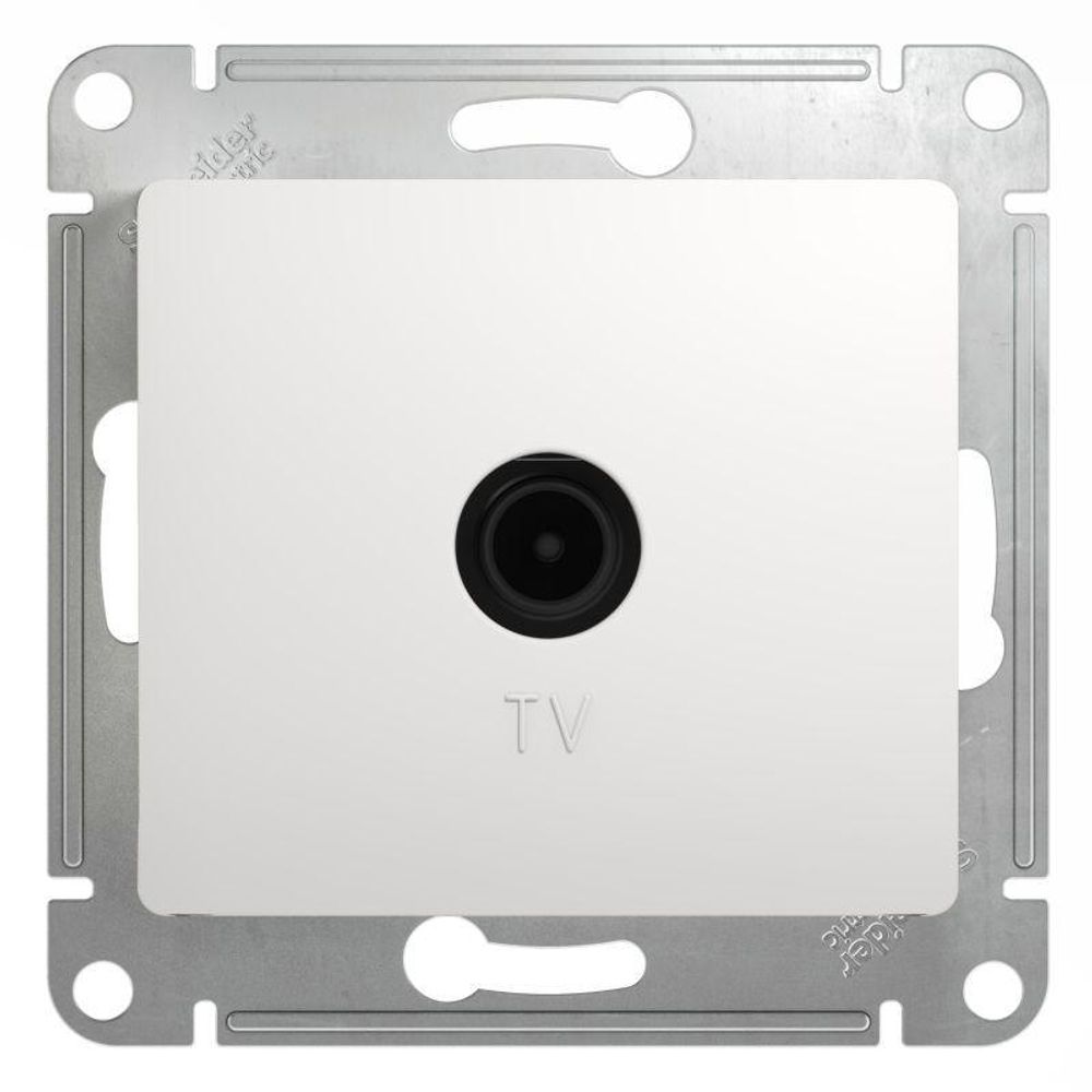 Розетка телевизионная проходная TV 1-м СП Glossa 4дБ механизм бел. SE GSL000192 Розетка телевизионная проходная TV 1-м СП Glossa 4дБ механизм бел. SE GSL000192