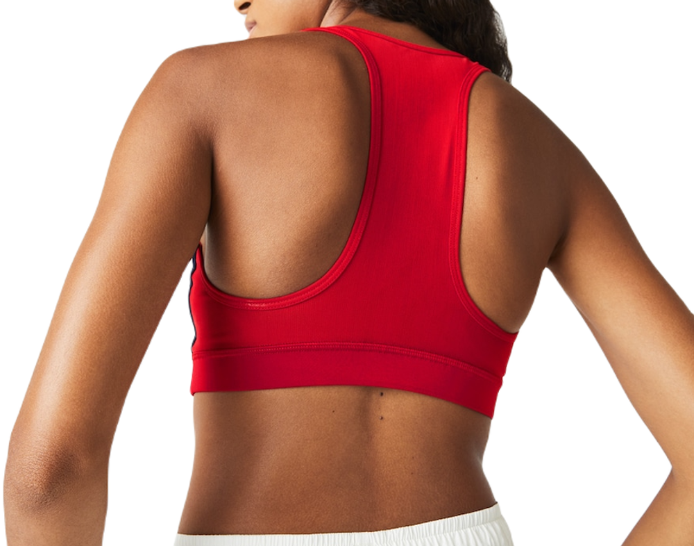 ТОП теннисный Lacoste SPORT Color-Block Recycled Polyester Sports Bra - небесный