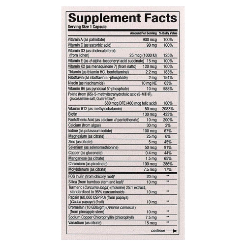 Natural Factors, Whole Earth & Sea®, мультивитамины для женщин старше 50 лет, 60 вегетарианских капсул