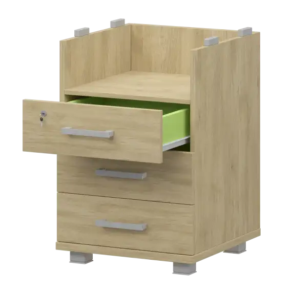 Корпус тумбы приставной  НТ-320 438x444x725 Аргентум