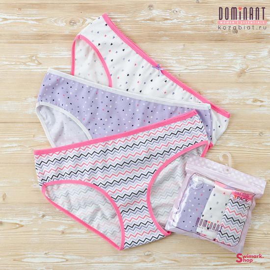 Трусики женские DOMINANT 55000-284, FULL BRIEF, 3 шт. в уп.