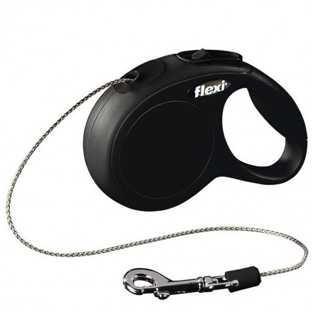 Флекси 40001F Рулетка New Classic XS 3м до 8кг (трос) черная