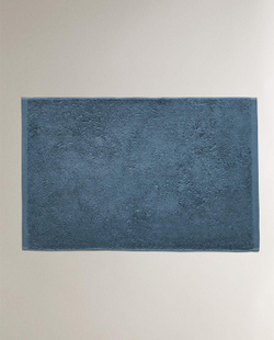 Zara Home - Гладкий нескользящий коврик для ванной, синий, 50x70 см