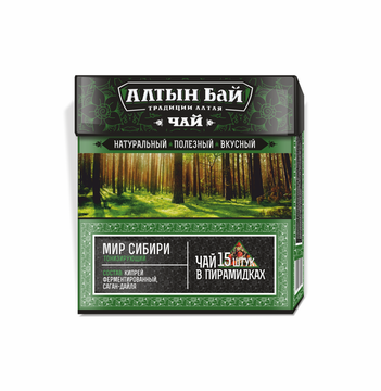 Чайный напиток "Мир Сибири" ТОНИЗИРУЮЩИЙ, Состав: Ферментированный Иван-чай, Саган Дайля (15 пирамидок)