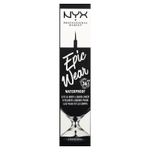 NYX Professional Makeup, Epic Wear, водостойкая жидкая подводка для глаз и тела, 01 черная, 3,5 мл (0,12 жидк. Унции)