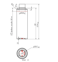 Флакон ПЭТ 100 мл (24) Цилиндр Прозрачный
