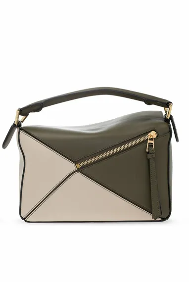 Маленькая сумка на плечо Loewe Puzzle зеленый