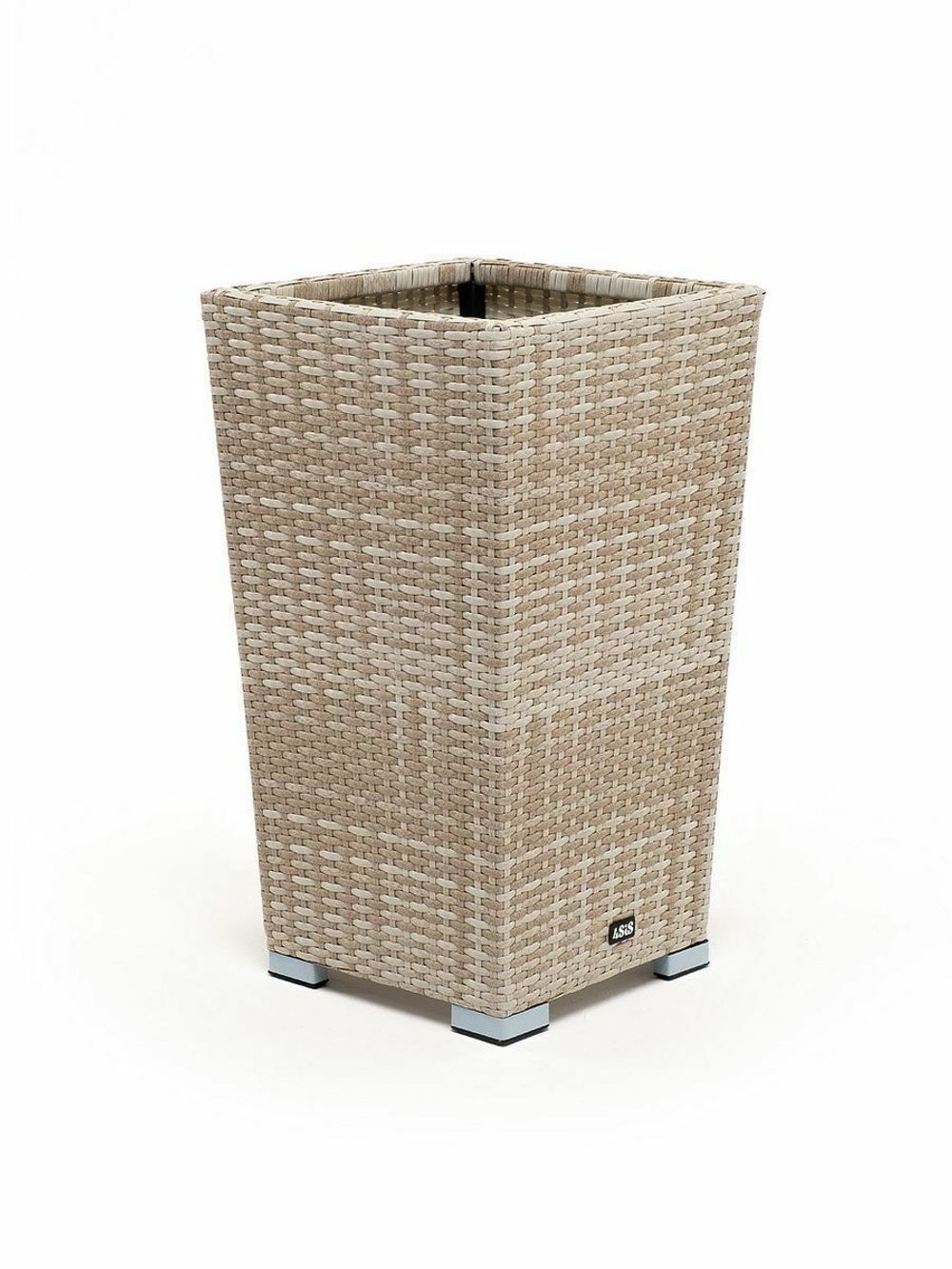 "Капучино" кашпо для цветов плетеное из искусственного ротанга, цвет бежевый