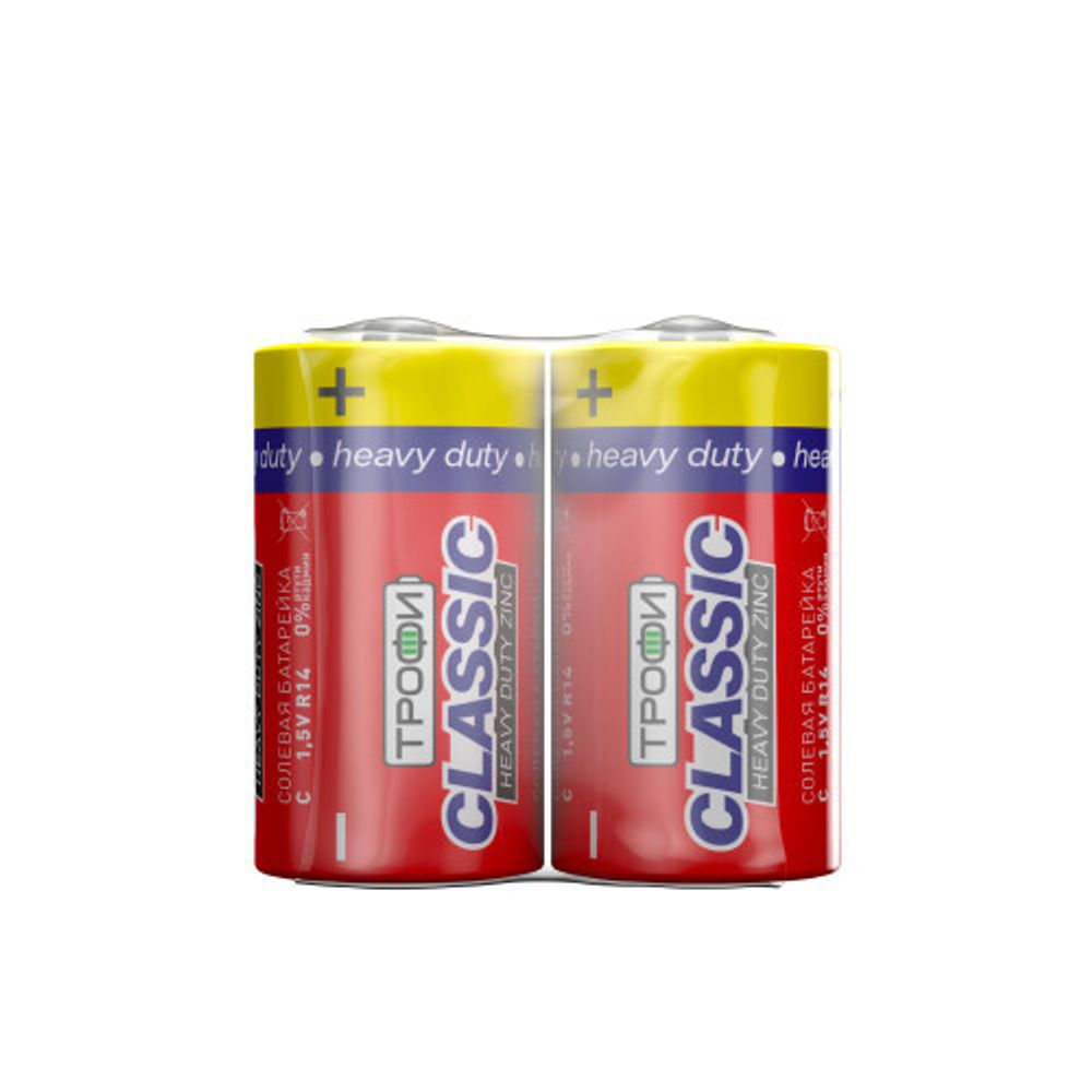 Батарейки Трофи R14-2S CLASSIC HEAVY DUTY Zinc