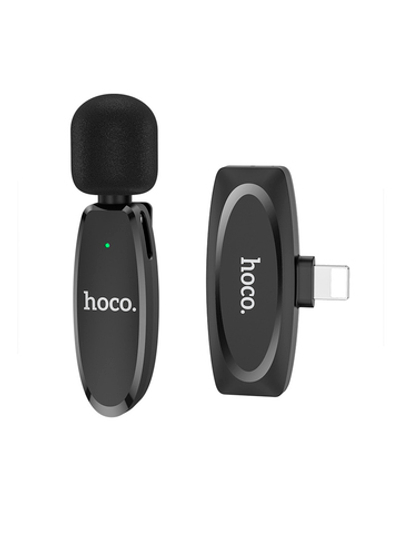 Микрофон петличный беспроводной для телефона hoco L15 lightning